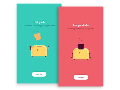#11 DailyUI / Error_Success Message app dailyui error illustration mobile success