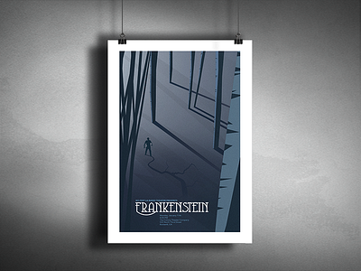 Frankestein Version 2 frankenstein horro illustration monster novel play poster sci fi