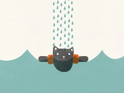 Surviving Depression 1 amy sullivan cat depression illustration