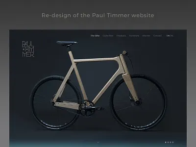 Re-design of the Paul Timmer website 3d printing bike bike design ecommerce minimal paul timmer ui webdesign wooden bike