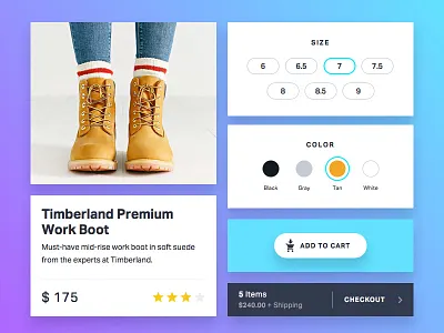 TILT UI - Commerce Snippet commerce ios shopping tilt ui
