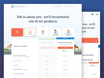 Purchase page - (landing page) documents illustration landing legal medical plan pricing product page will