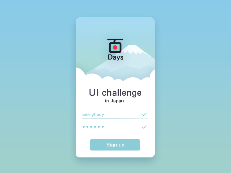 Day 001 - Sign UP element flat form inputin interface login sign sing up user widget