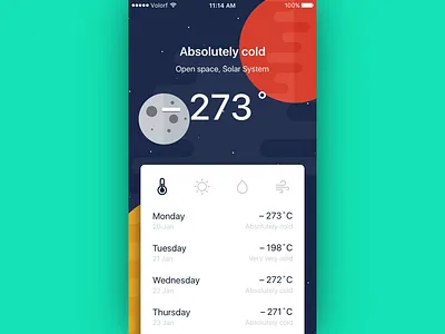 Cosmic weather app 037 app cosmic dailyui ios minimal mobile ui ux weather