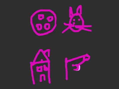 AH Drawful (Rooster Teeth) 2d ae ah cat cookie craftfig drawful gun house shirt