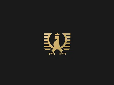 Degenerates branding crown dictator eagle golden logo mark power royal symbol
