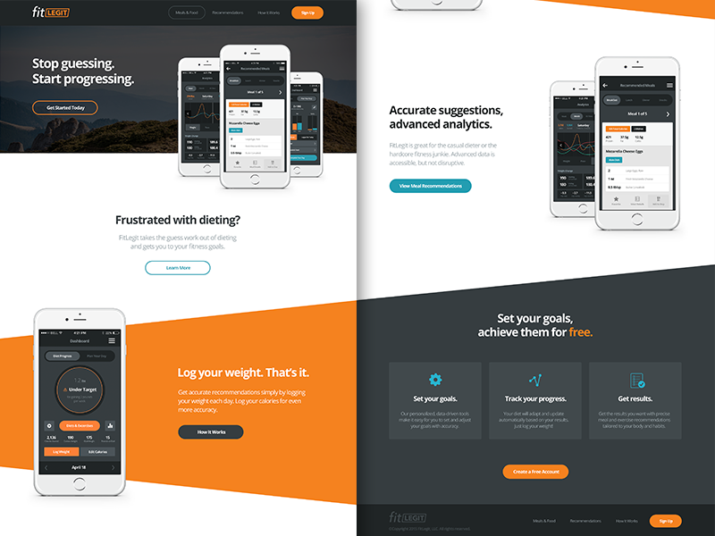 Fitness App Home Page