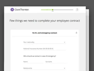 Geniac - Stepped sign up dropdown dropdowns forms input fields on boarding sign up stepped steps validated validation