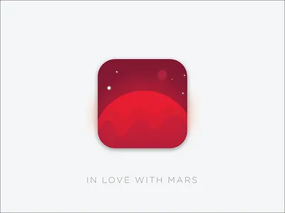 Daily UI :: 005 - App Icon 005 app dailyui design icon illustrator mars planet space ui universe ux