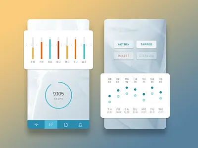 Health App Aesthetic Concept bars blue chart clean graph health healthkit ios sleep