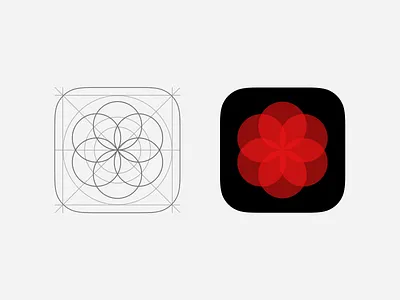 Dialbook Icon app circles dial geometric grid groups icon ios iphone ratio