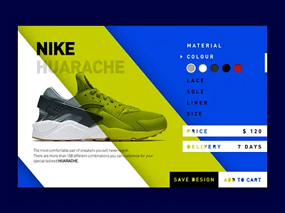 Customize Product - DailyUI#033 033 challenge customize dailyui page product shoe sneakers ui ux