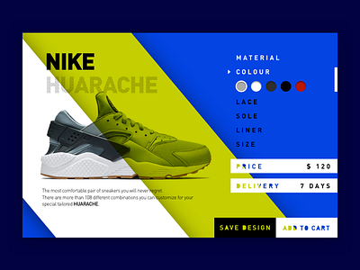 Customize Product - DailyUI#033 033 challenge customize dailyui page product shoe sneakers ui ux