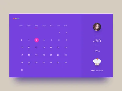 Calendar calendar clean concept dailyui day38 diffuse shadow