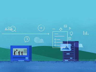 Illustration bas buildings business illustration market udhaya