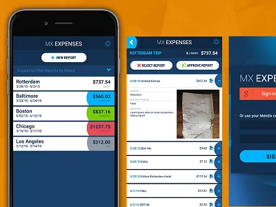 Mendix Company Expenses App app iphone mobile ui ux