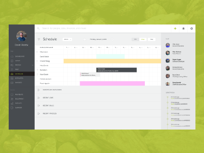 Scheduling Dashboard dashboard scheduling