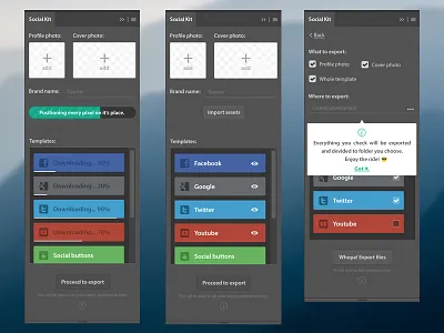 Social Kit Pro design extension kit photoshop plugin social social kit source template update