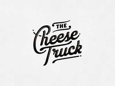 Cheese branding cheese food lettering logo script truck