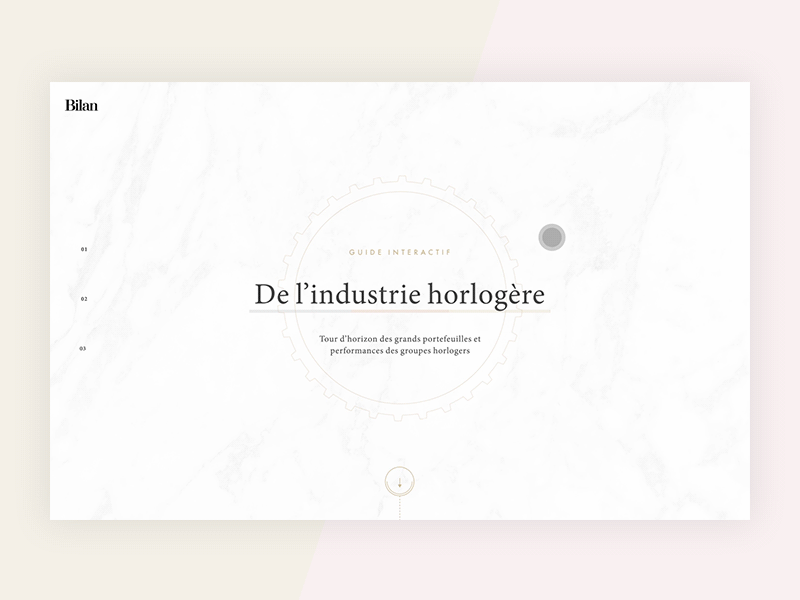 Bilan Watchmaking Guide Experience awards design experience heed landing motion web website