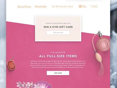 Beauty Product Landing agency beauty bold clean landing page parallax simple site whitespace