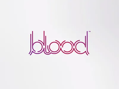 Blood blood custom logo typography veins