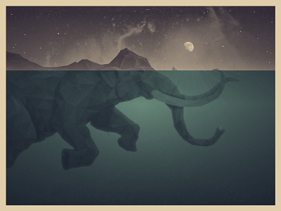 Skillshare #monthoflearning boat dan kuhlken dkng halftones horizon mammoth moon nathan goldman skillshare texture vector water