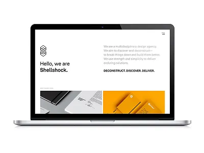 Shellshock Website Design agency boutique clean flat design graphic design providence ux ui web design