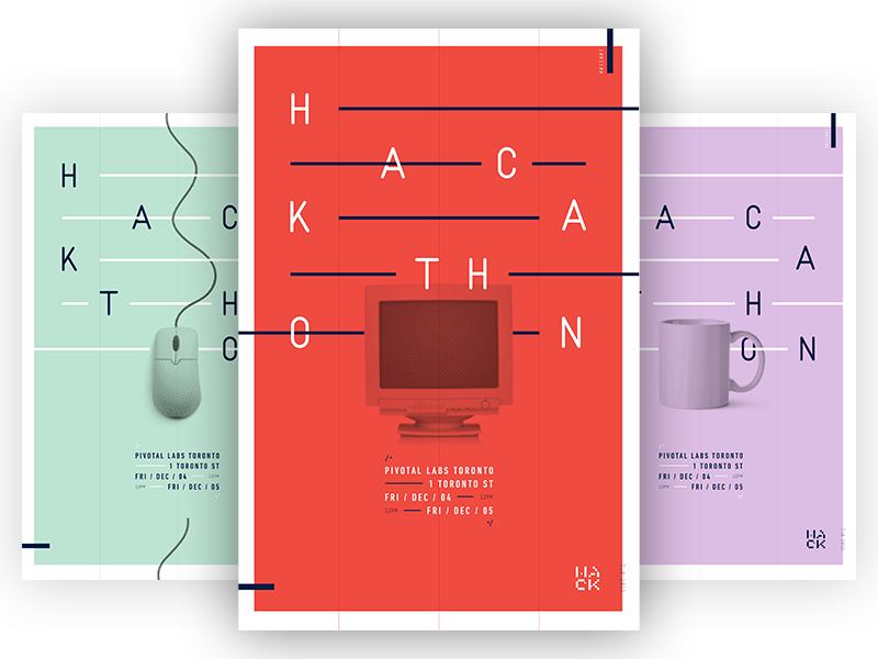 Hack Posters by Anthony Menecola on Dribbble