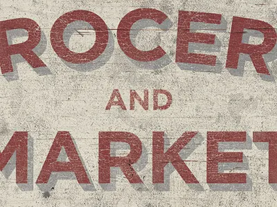Vintage Grocery Sign chicken decor farm lettering market sign signage type typography vintage wood