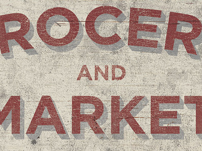 Vintage Grocery Sign chicken decor farm lettering market sign signage type typography vintage wood