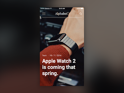 iPhone 6 News App 6 app blog content ios magazine minimal news