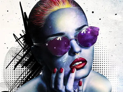 ColorizedMe / poster / art collage colors design graphicdesign graphics illustration patterns print universe visualart woman