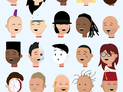 some heads decapitated head heads illustration people