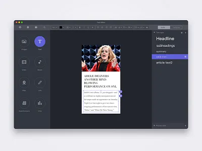 Text Editor UI app mac os，editor ui