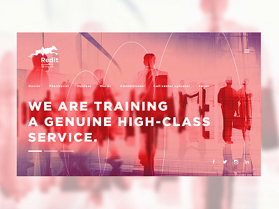 Redit web concept coach curses doberman jump main page promo red site web