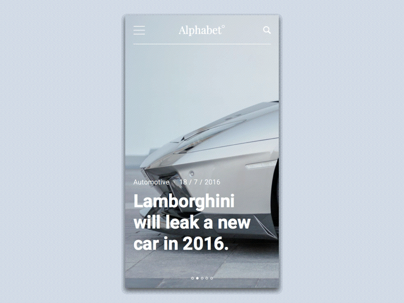 Menu Animation animation app gif ios magazine menu news sketch ui ux