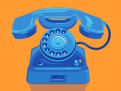 Rotary Telephone blue device highlights old school phone retro rotary telephone vintage