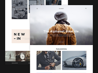 Ezychiel° – Blog Magazine Layout blog grid magazine minimal portfolio ui website