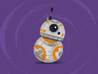 Li'l BB-8 bb8 droid illustration lil star wars