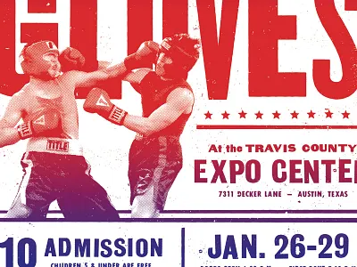 Golden Gloves 2016 Poster austin boxing fight gloves golden poster punch split fountain stars