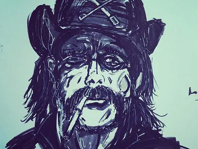 Rest In Power art brush fineline illustration lemmy motörhead rest in power sketch