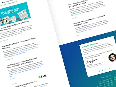 Student Loan Hero - Weekly Digest Email debt desktop digest email list loans mobile student weekly