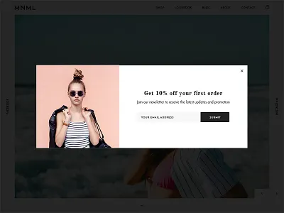 Subscribe to newsletter email form minimal newsletter subscribe