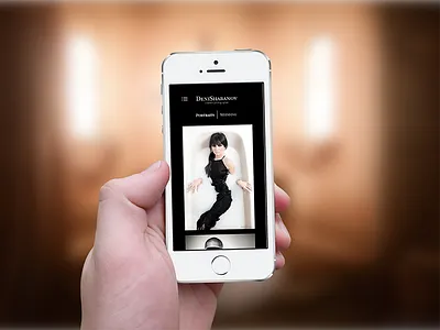 Mobile version site of the photographer design flat mobile version photographer site ui web