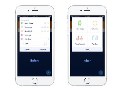Mailbox app > Spark app icons ui ux
