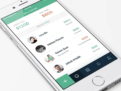 Splitwise Homescreen Redesign app bills cash friends ios mobile money redesign roommate splitwise