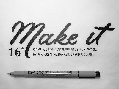 2016 Goals 2016 black and white drawing hand drawn type hand lettering lettering resolution sketch sketchbook type typography