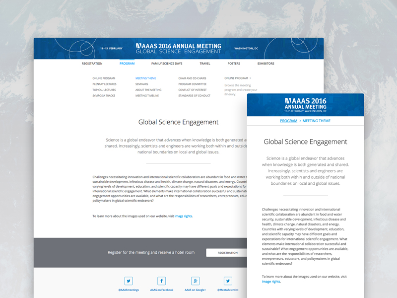 Meeting Theme for 2016 conference desktop event mobile mobile first open sans responsive theme ui ux