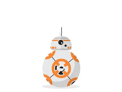 R2-D2 + BB-8 animated animation bb8 droid flat gif illustration motion star star wars vector wars